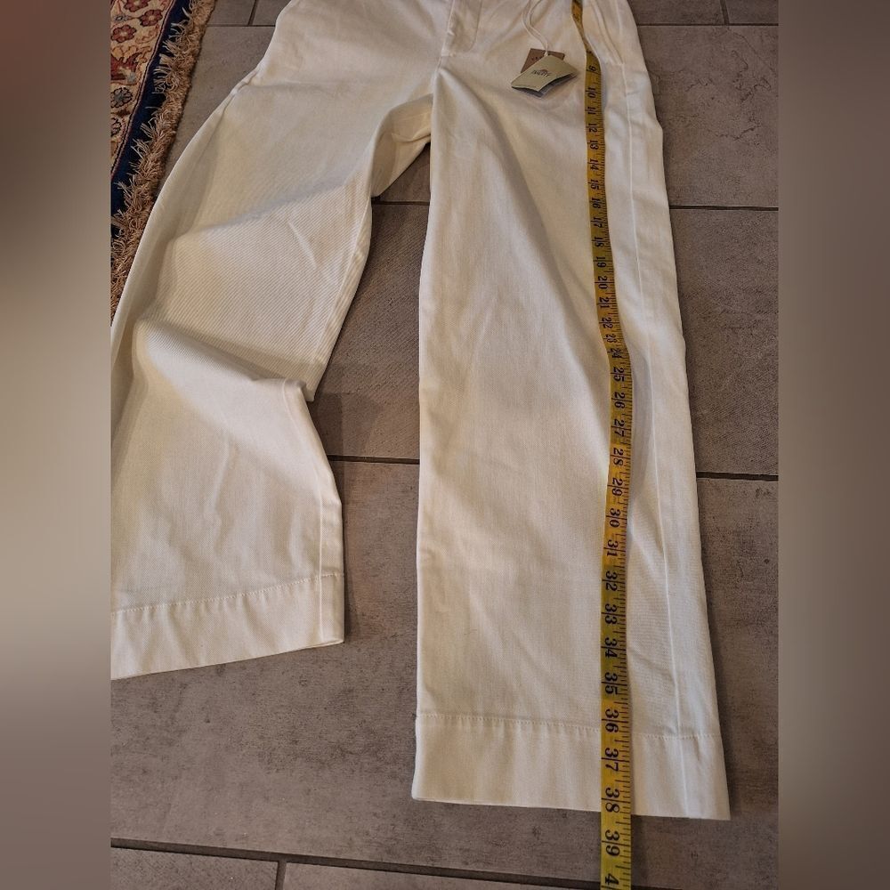 Faherty ivory color organic cotton pants‎ size 6 - Picture 8 of 9